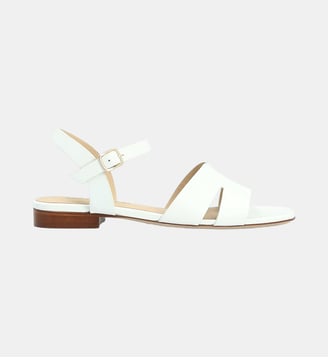 Sandale slough - cuir lisse - Manfield - Blanc