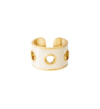 Bague ouverte  - Bangle Up - Doré et blanc