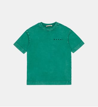 T-shirt col rond avec logo - Marni - Vert menthe clair