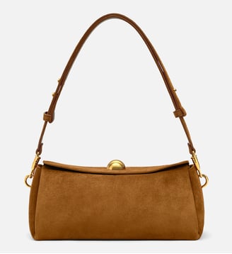 Sac Carrousel En Cuir Velours unisexe - AMI Paris - Noisette