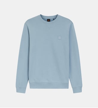 Sweat modèle Westart ample coton molleton patch logo - BOSS - Light et pastel blue