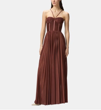Robe bustier élégante en jersey plissé - Pinko - Multicolore