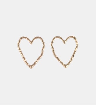 Boucles d'oreilles cœurs martelés dorés - Balaboosté - Doré