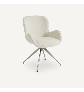 Fauteuil de table bouclette - AM.PM - Craie