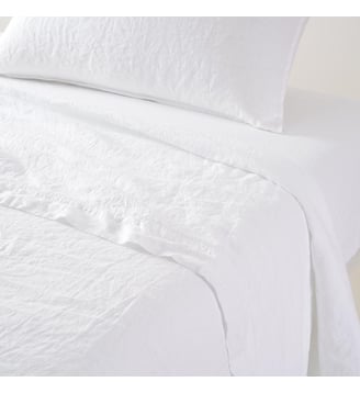 Drap plat  en lin - Yves Delorme - Blanc