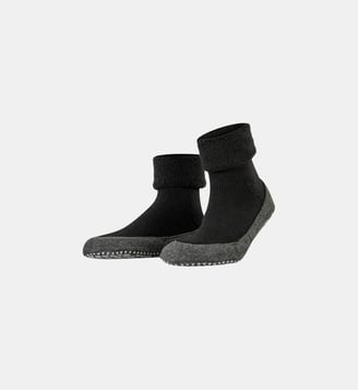 Chaussons Cosyshoe Laine Vierge - Falke - Noir basic