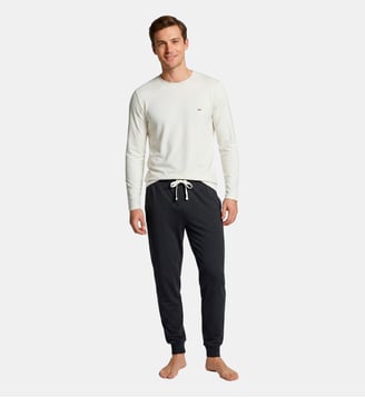 Pyjama Cardé en Coton - Eden Park - Blanc