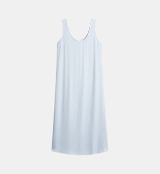 Chemise de nuit longue col rond en satin - Laurence Tavernier - Givre