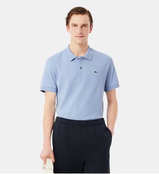 Polo regular fit coton Pima - Lacoste - Bleu clair