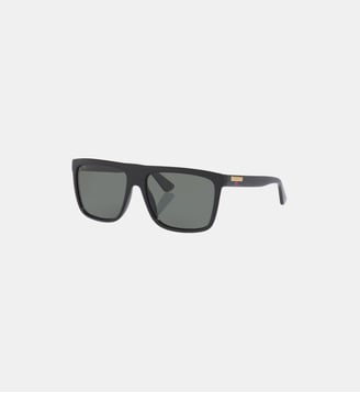 Lunettes de soleil Rectangulaire GG0748S - Gucci - Noir brillant