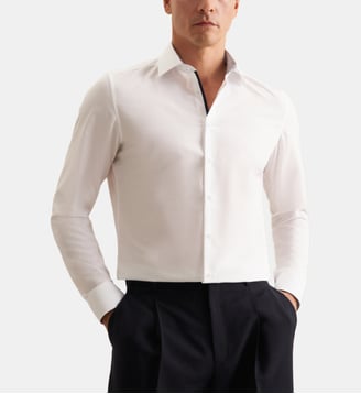 Chemise Business Manche longue Slim Col Kent - Seidensticker - Blanc