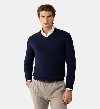 Pull En Laine Mérinos-Cachemire À Col V - Hackett London - Old navy