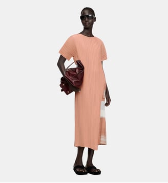 Robe asymétrique crinkle imprimée - Adolfo Dominguez - Multicolore