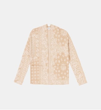 Gilet croisure en v imprimé jacquard MODENA - La Petite Etoile - Beige