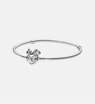 Bracelet Maille Serpent Fermoir Disney Pandora Moments Pavé Minnie - Pandora - Argenté