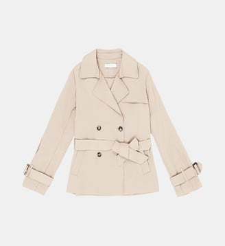 Trench col revers uni NARAGO - La Petite Etoile - Beige
