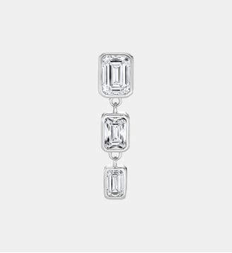Boucle d'oreille Aurora Blanche Or Nebuleuse Bijoux