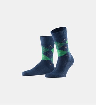 Chaussettes Preston losanges - Burlington - Bleu marine 1