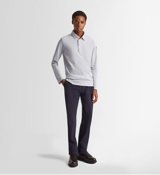 Polo droit en coton - Fusalp - Gris