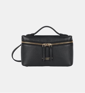 Sac à main boite Milano en cuir grainé - Lancaster - Noir