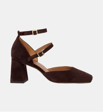 Escarpins Mischa Cuir Suédé - Bobbies - Marron truffé