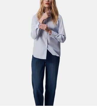 Chemise cbrenda2 - Motif uni - Coupe droite - Caroll - Bleu clair