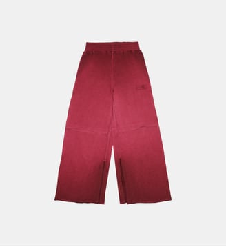 Pantalon en molleton avec logo - MM6 Maison Margiela - Bourgogne
