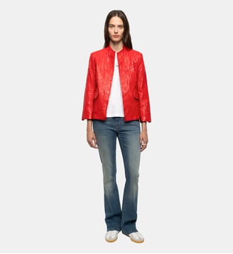 Blazer Veryn Cuir Froissé - Zadig&Voltaire - Rouge love