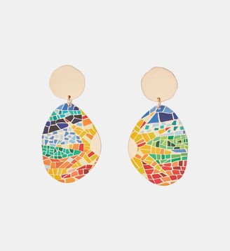 Boucles d'oreilles Balagane imprimé mosaïque - Balaboosté - Multicolore