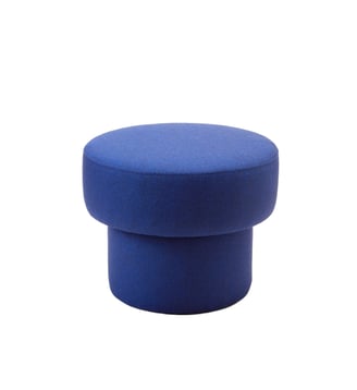 Pouf  Revêtement en velours lumineux - Madura - Bleu