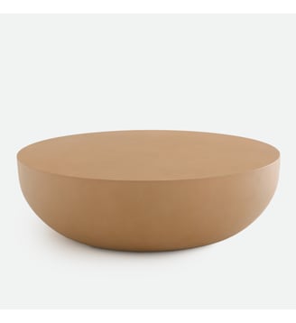 Table basse monobloc, ciment, diamètre 100 cm - La Redoute Interieurs - Sable