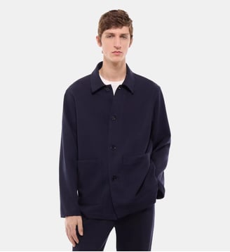 Veste de costume droite en laine - Fursac - Marine
