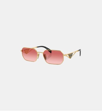 Lunettes de soleil Irrégulier PR A51S - Prada - Rouge