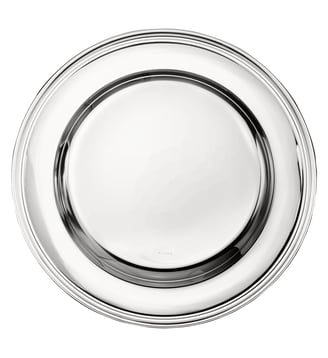 Plat rond en métal argenté - ALBI - Christofle - Argent