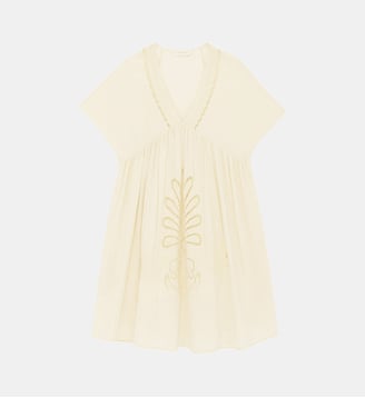 Robe courte évasée uni RUMI - La Petite Etoile - Vanille
