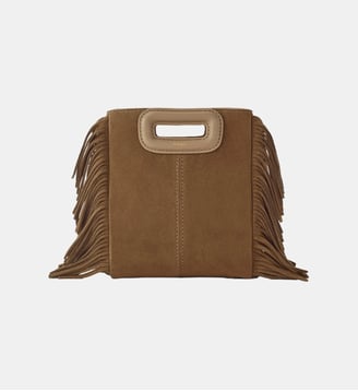 Sac à main M Mini en suède - Maje - Camel