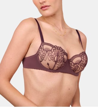 Soutien-gorge corbeille mousse Poésie pourpre - Maison Lejaby - Grenadille