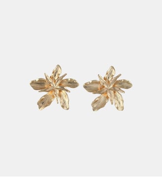 Boucles d'oreilles à clips - fleurs texturées dorées - Balaboosté - Doré