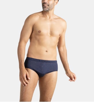 Slip taille haute fermé  MOTIFS - Eminence - Bleu marine