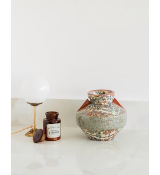 Vase Gerbino orangé Edmond N°28- Produit chiné - Debongout - Multicolore