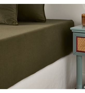 Drap-housse, flanelle coton bonnet 30 cm La Redoute Interieurs