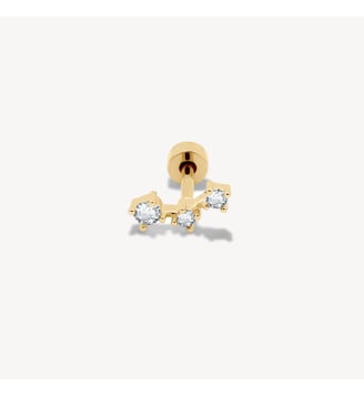 Piercing Orion Blanc - Nebuleuse Bijoux - Or