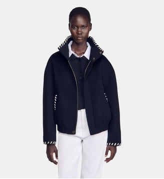 Blouson détails surpiqués - Sandro - Noir