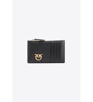 Porte-cartes zippé - Pinko - Noir et doré