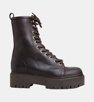 Boots Althea en cuir  - Jonak - Marron foncé