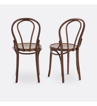 Lot de 2 chaises style bistrot - La Redoute Interieurs - Noyer