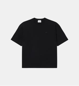 T-shirt jersey coton épais loose fit - Lacoste - Noir