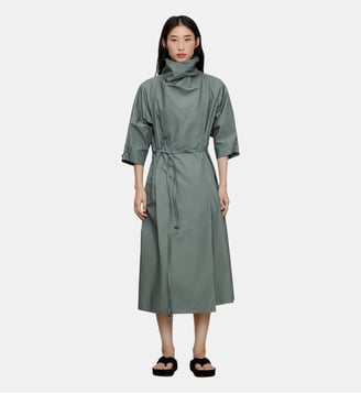 Trench-coat à col entonnoir en coton Adolfo Dominguez