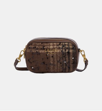 Sac bandoulière à carreaux format petit - Liu Jo - Marron
