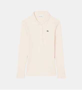 Polo slim fit L.12.D coton côtelé - Lacoste - Rose